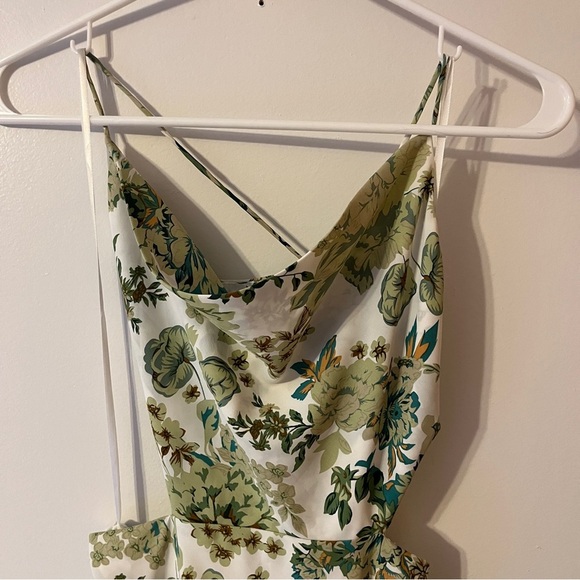 Hello Molly Cherry Tasting Midi Dress Green Floral Print Size Small - Picture 9 of 16